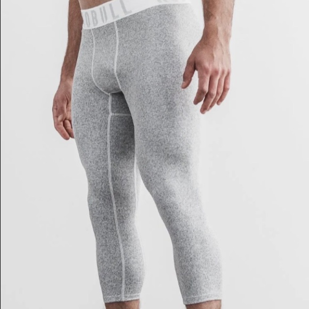 NOBULL MEN'S PLUSH HEATHER COMPRESSION TIGHTS